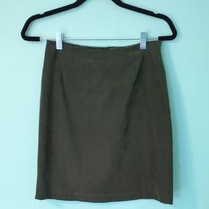 Green Mini Pencil Skirt for Casual Wear